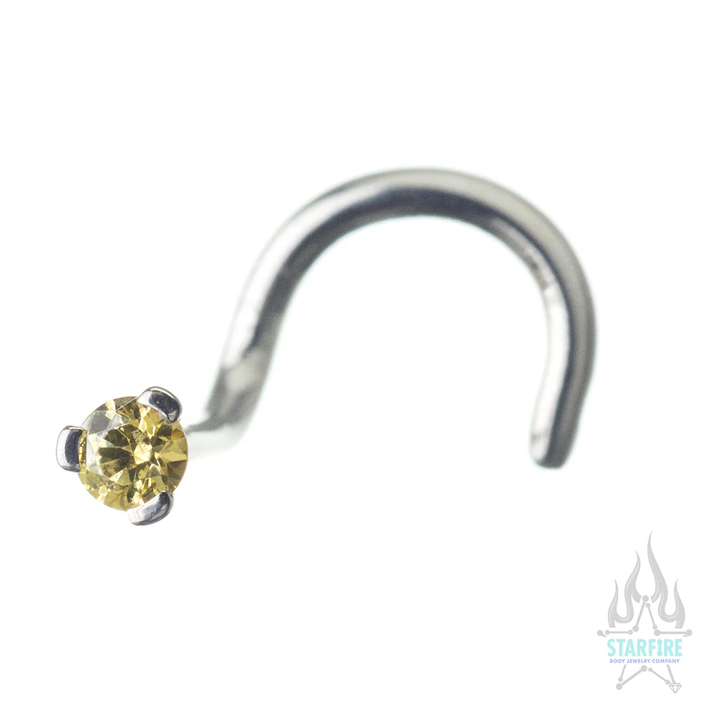 Prong-set Faceted Gem Nostril Screw - Image 56