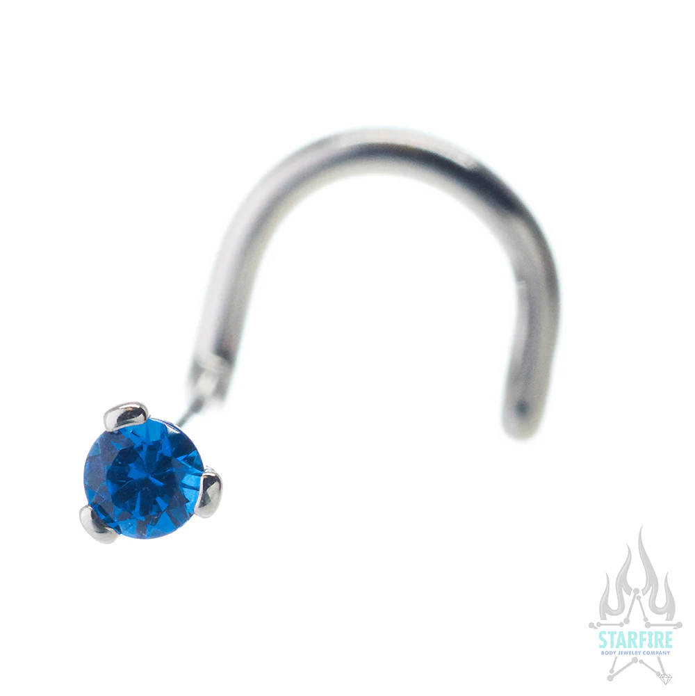 Prong-set Faceted Gem Nostril Screw - Image 57