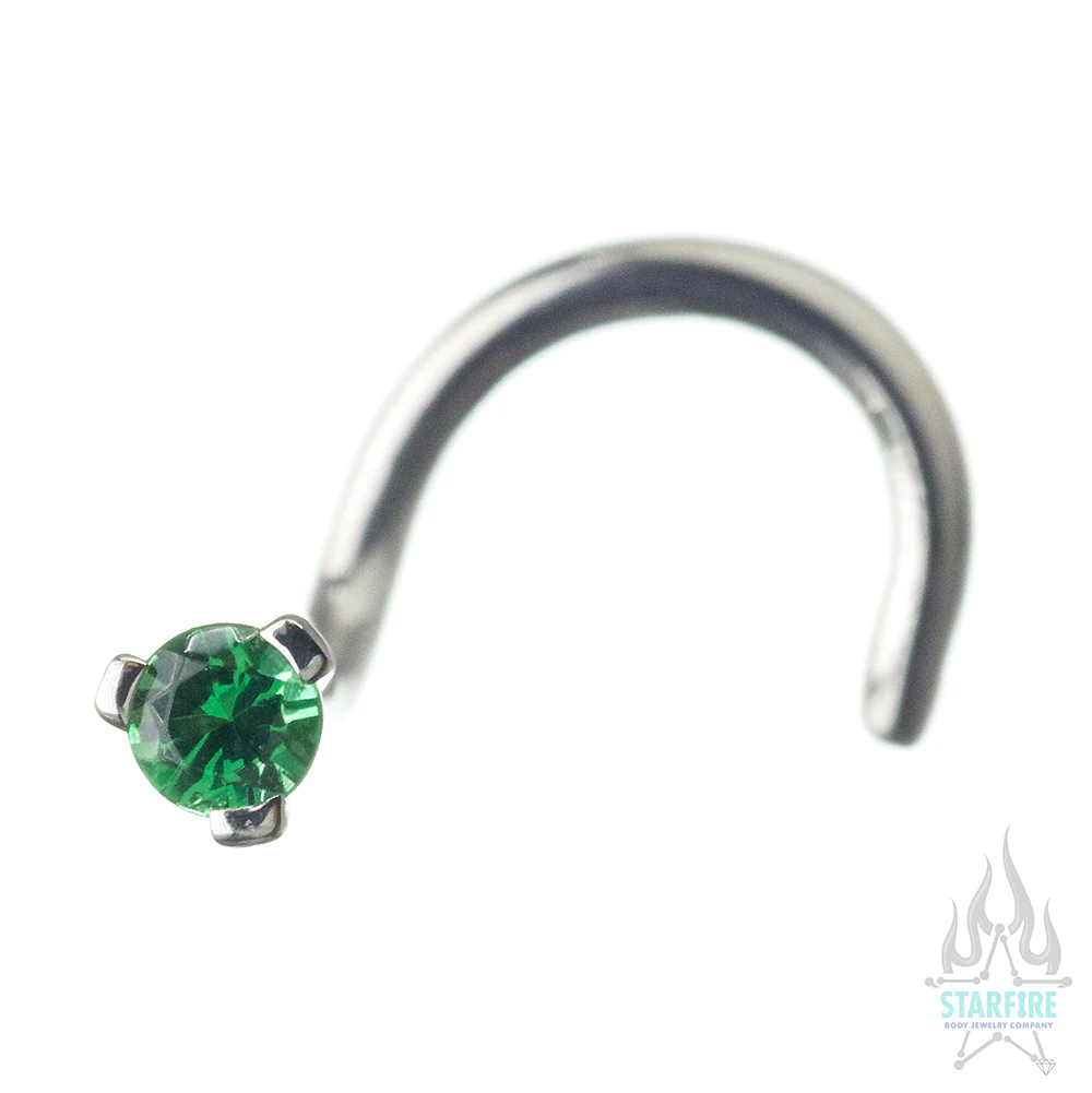 Prong-set Faceted Gem Nostril Screw - Image 59