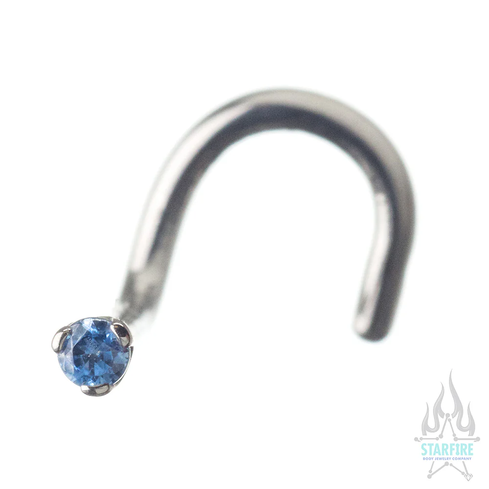Prong-set Faceted Gem Nostril Screw - Image 60