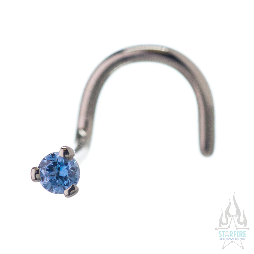Prong-set Faceted Gem Nostril Screw - Image 61