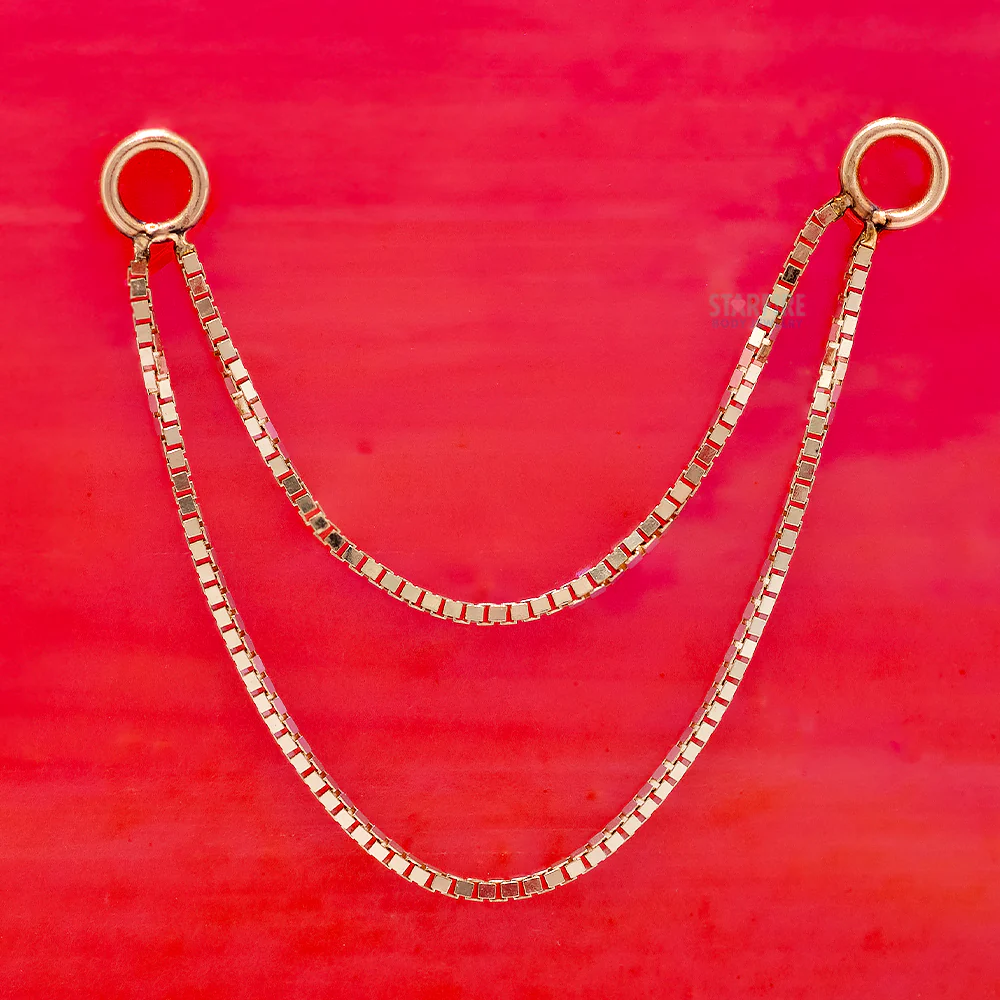 Double Box Chain Attachment in Gold - Image 2