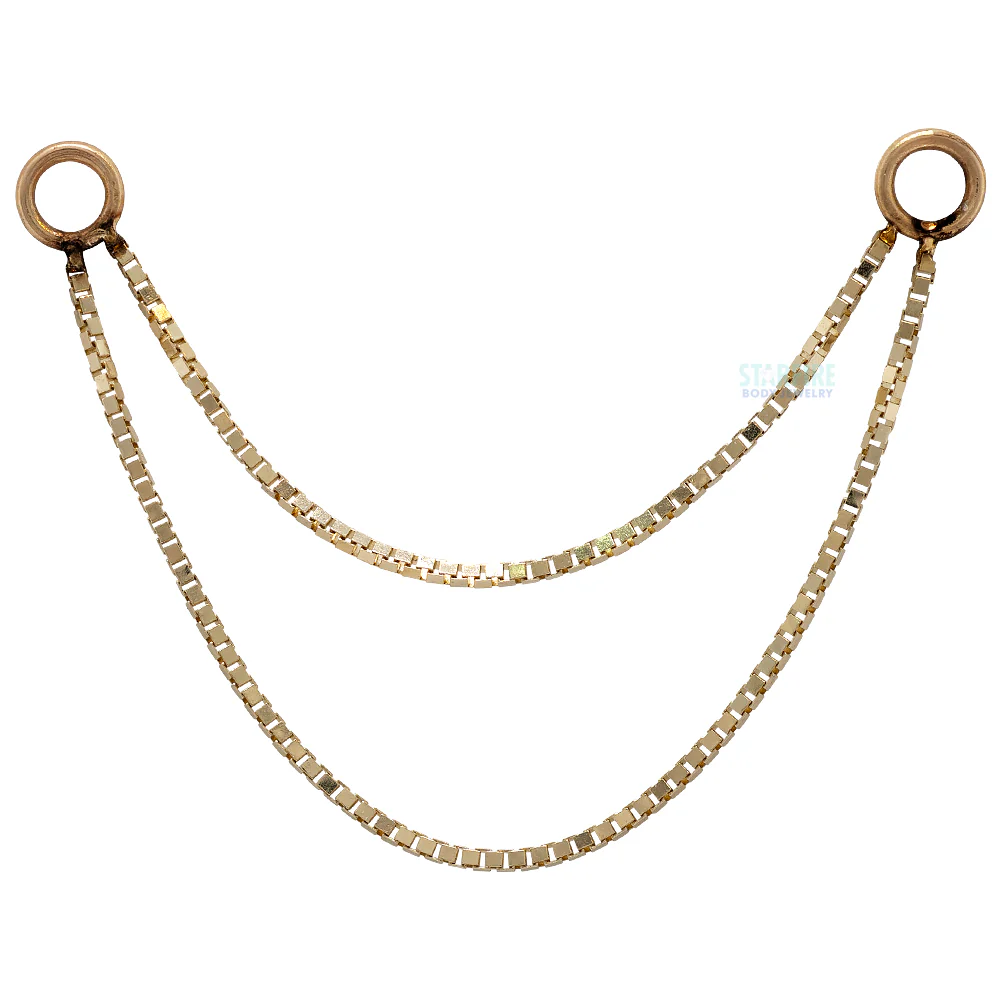 Double Box Chain Attachment in Gold - Image 3