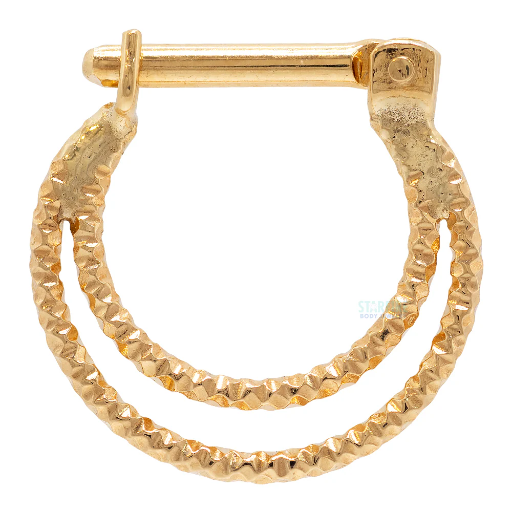 "Shimmer" Hinge Ring / Clicker in Gold - Image 3
