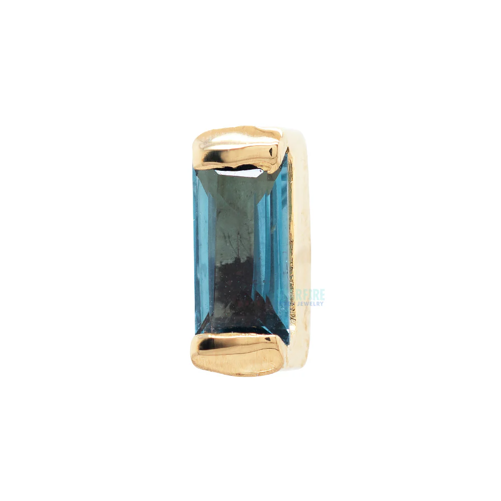 threadless: Bezel-Set "Dream" End in Gold with Natural Stone