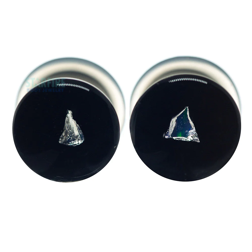 Raw Opal in Glass Plugs - Image 5