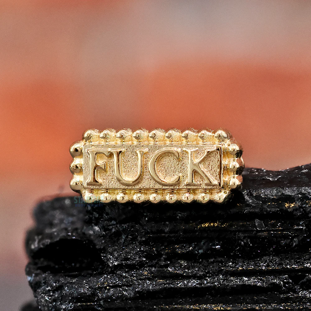 threadless: "Four Letter Word" End in Gold - Image 2