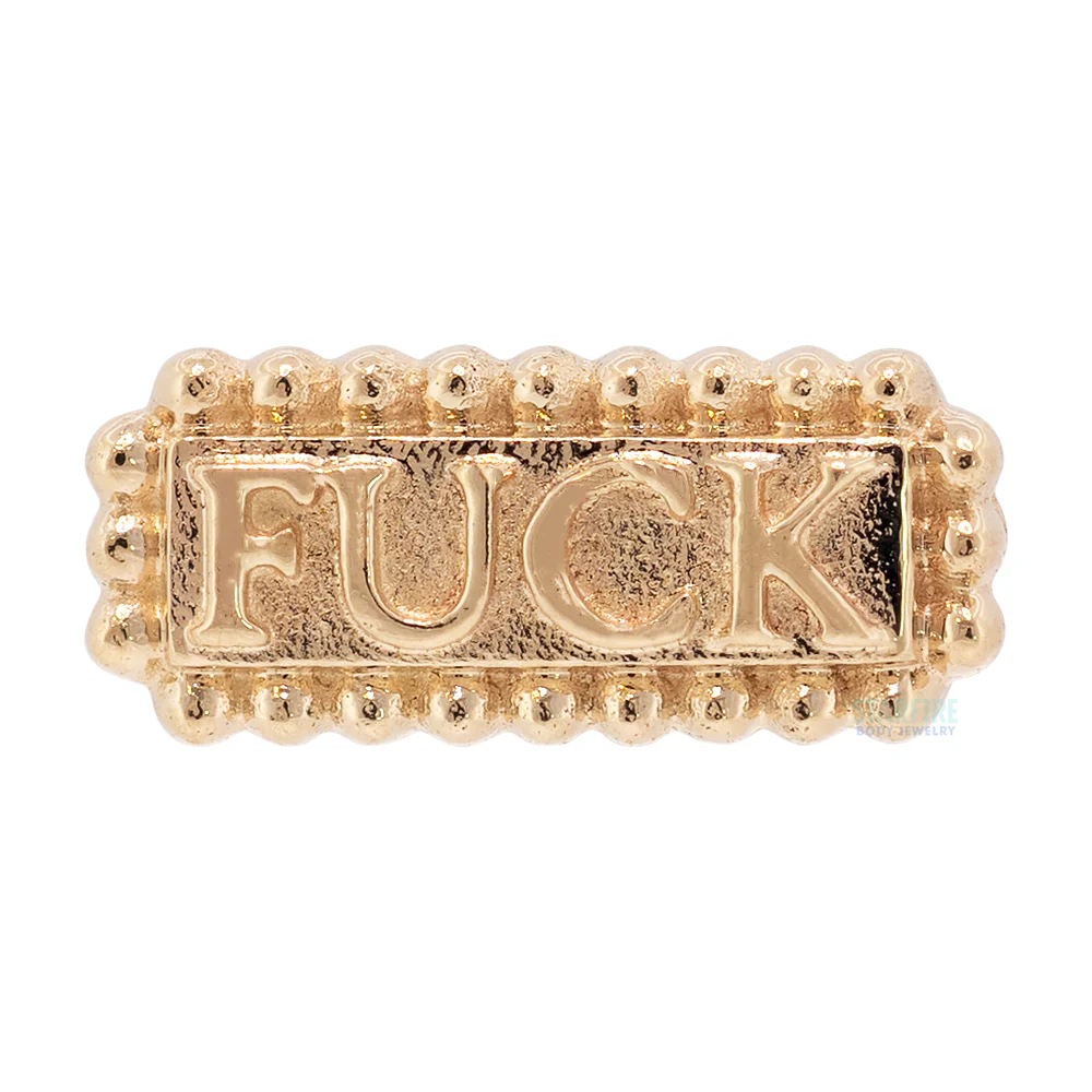 threadless: "Four Letter Word" End in Gold - Image 3