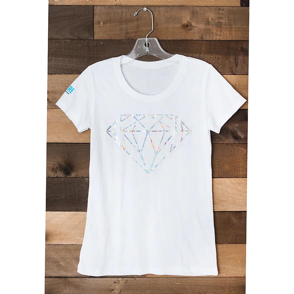 Starfire Body Jewelry Company Holographic Diamond Ladies Tee - Image 3