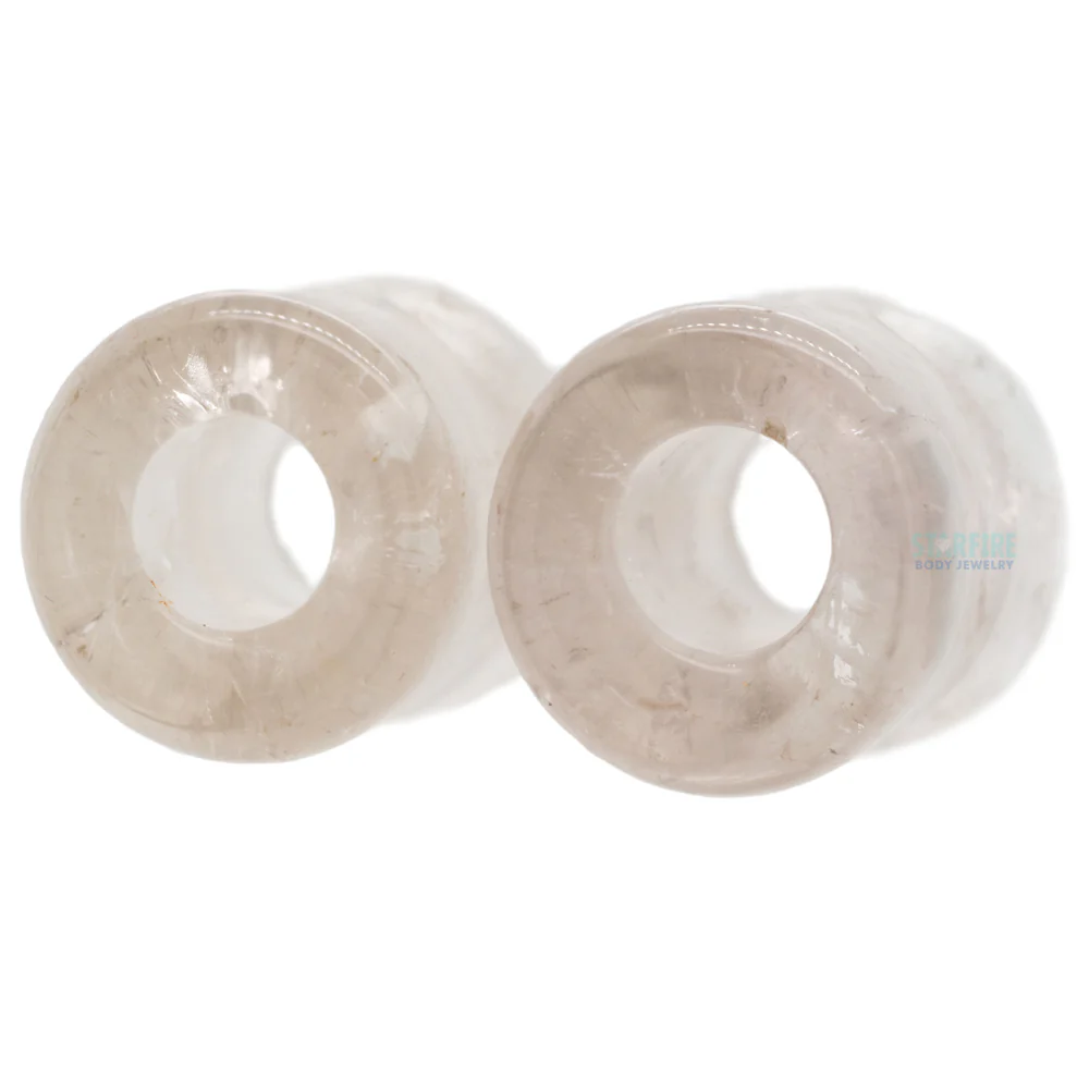 Stone Double Flare Eyelets - Smoky Quartz - Image 2