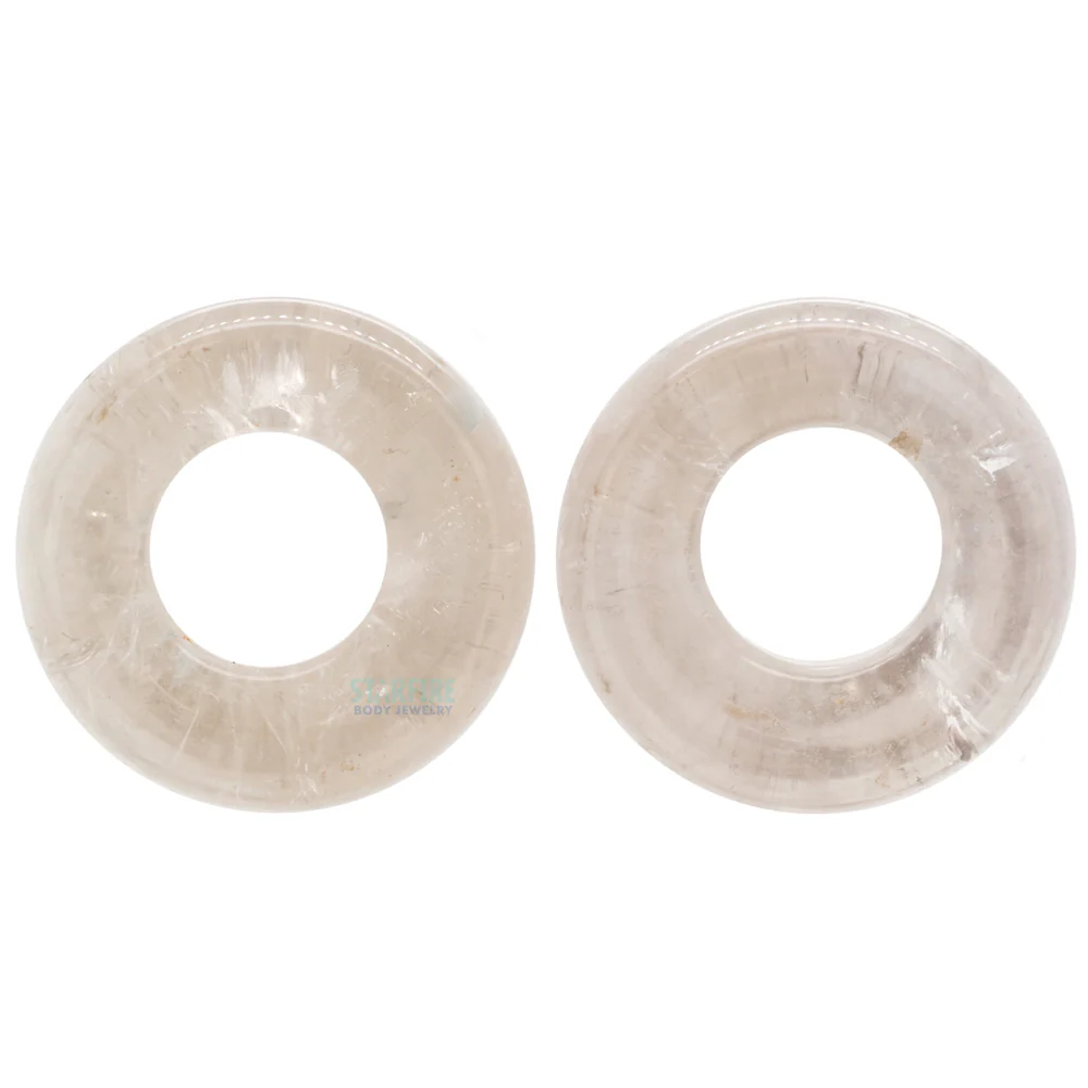 Stone Double Flare Eyelets - Smoky Quartz - Image 3