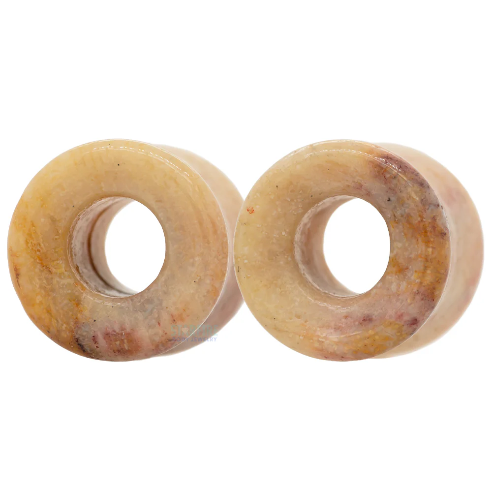 Stone Double Flare Eyelets - Fossilized Coral - Image 3