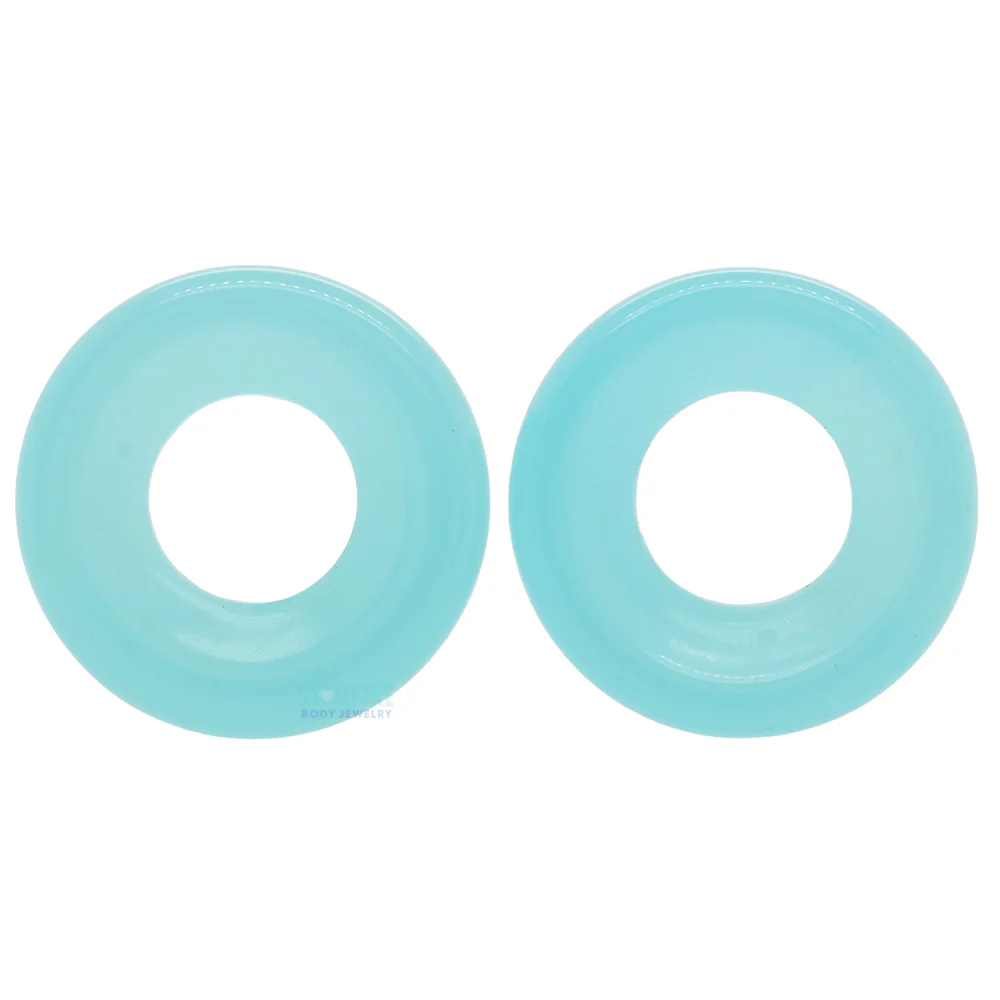 Stone Double Flare Eyelets - Mint Opalite - Image 3