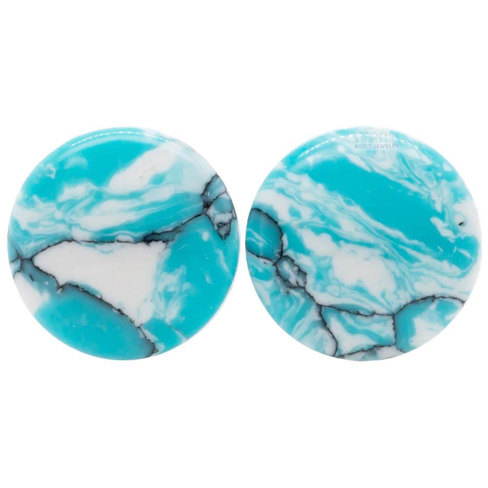 Stone Plugs - Ocean Wave Turquoise - Image 2