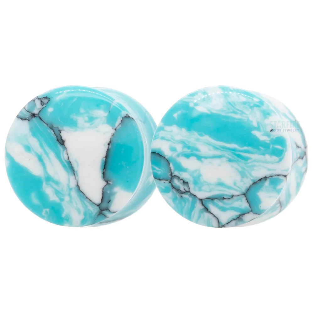 Stone Plugs - Ocean Wave Turquoise - Image 3