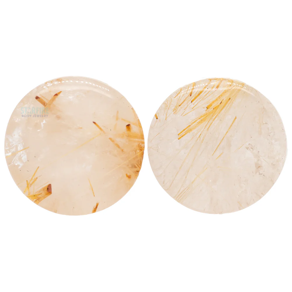 Stone Plugs - Rutilated Quartz - Image 2