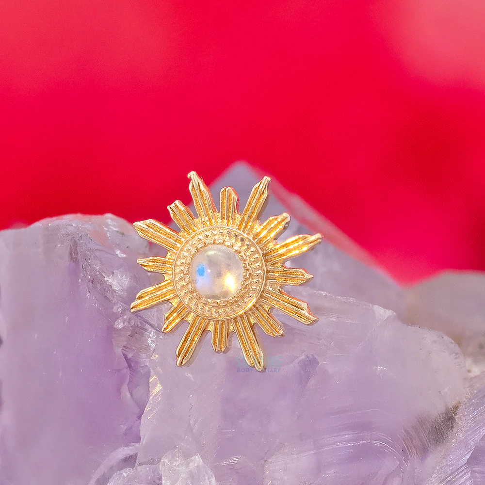 threadless: "Damaris" End in Gold with Moonstone - Image 2