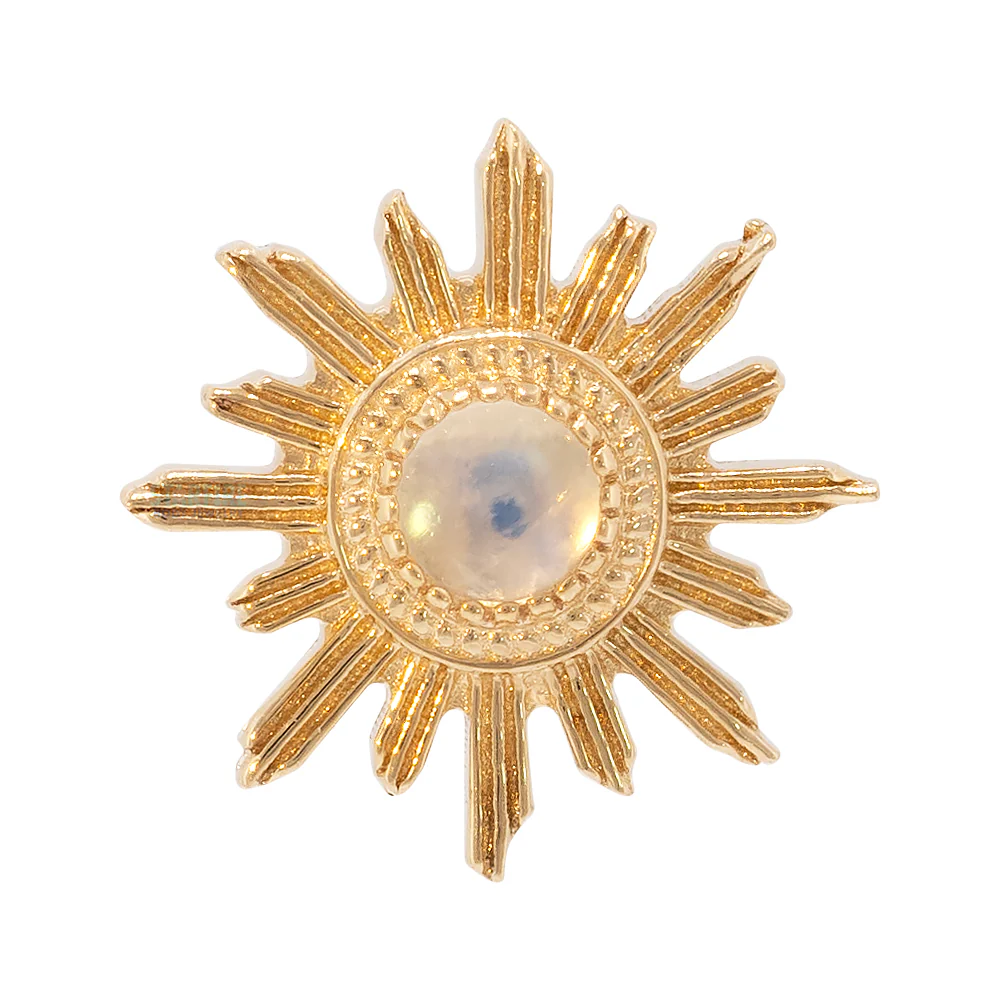 threadless: "Damaris" End in Gold with Moonstone - Image 3