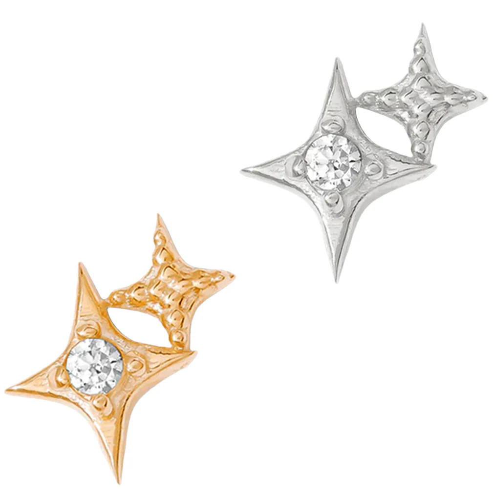 threadless: "Glamour" Pin in Gold with Gemstones