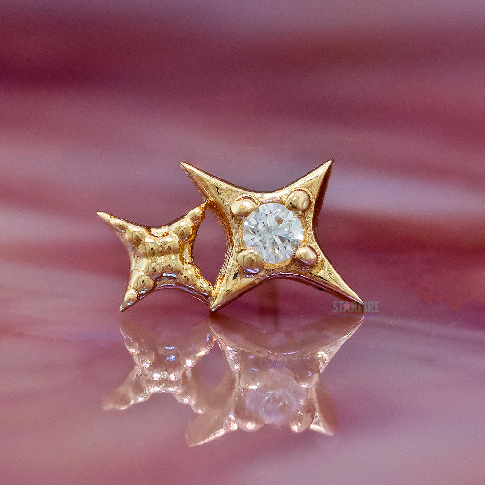 threadless: "Glamour" Pin in Gold with Gemstones - Image 2