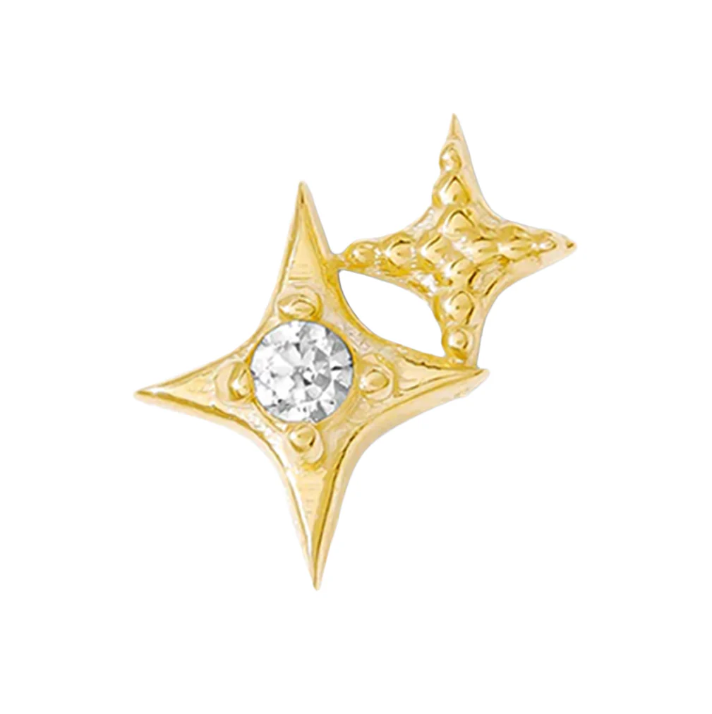 threadless: "Glamour" Pin in Gold with Gemstones - Image 3