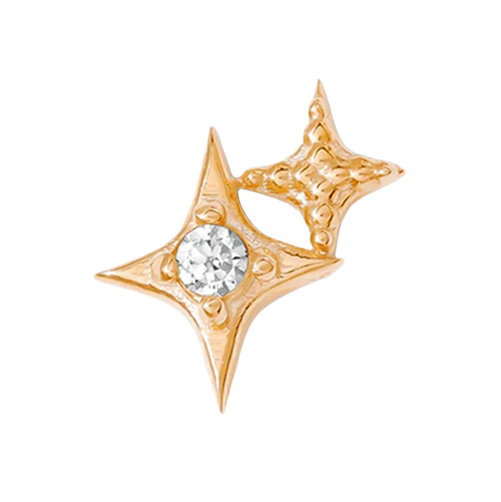 threadless: "Glamour" Pin in Gold with Gemstones - Image 5