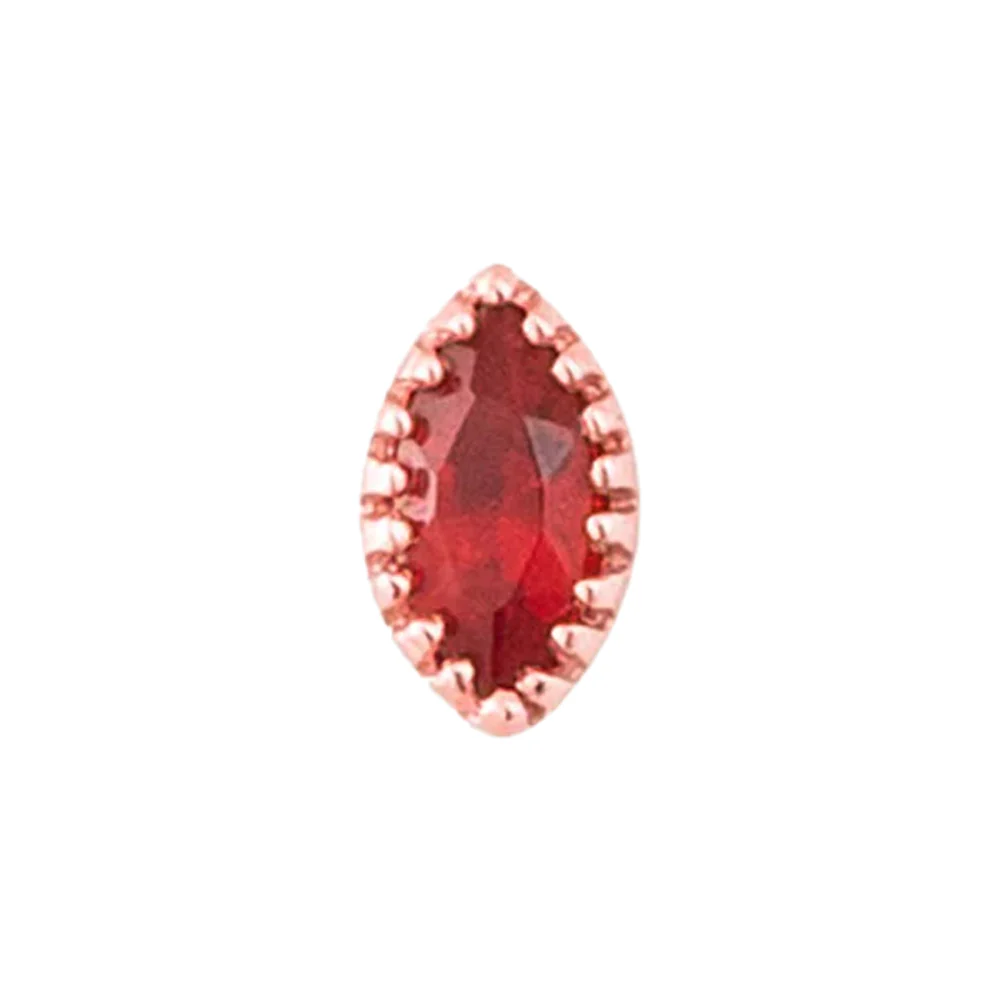 threadless: Marquis Scalloped Pin in Gold with Birthstone Gemstone - Image 13