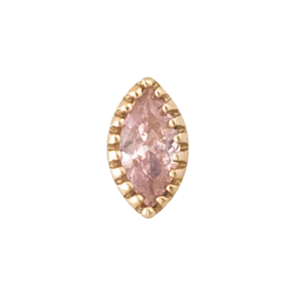 threadless: Marquis Scalloped Pin in Gold with Birthstone Gemstone - Image 14