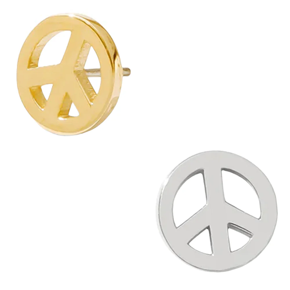 threadless: Peace Sign Pin in Gold