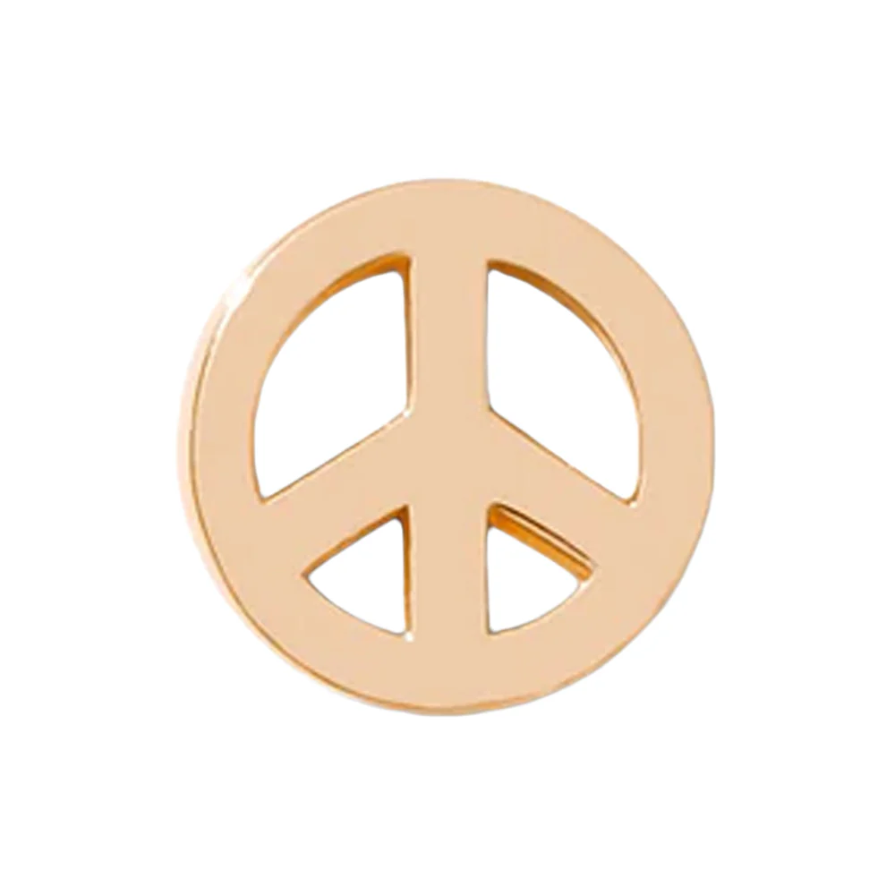 threadless: Peace Sign Pin in Gold - Image 4
