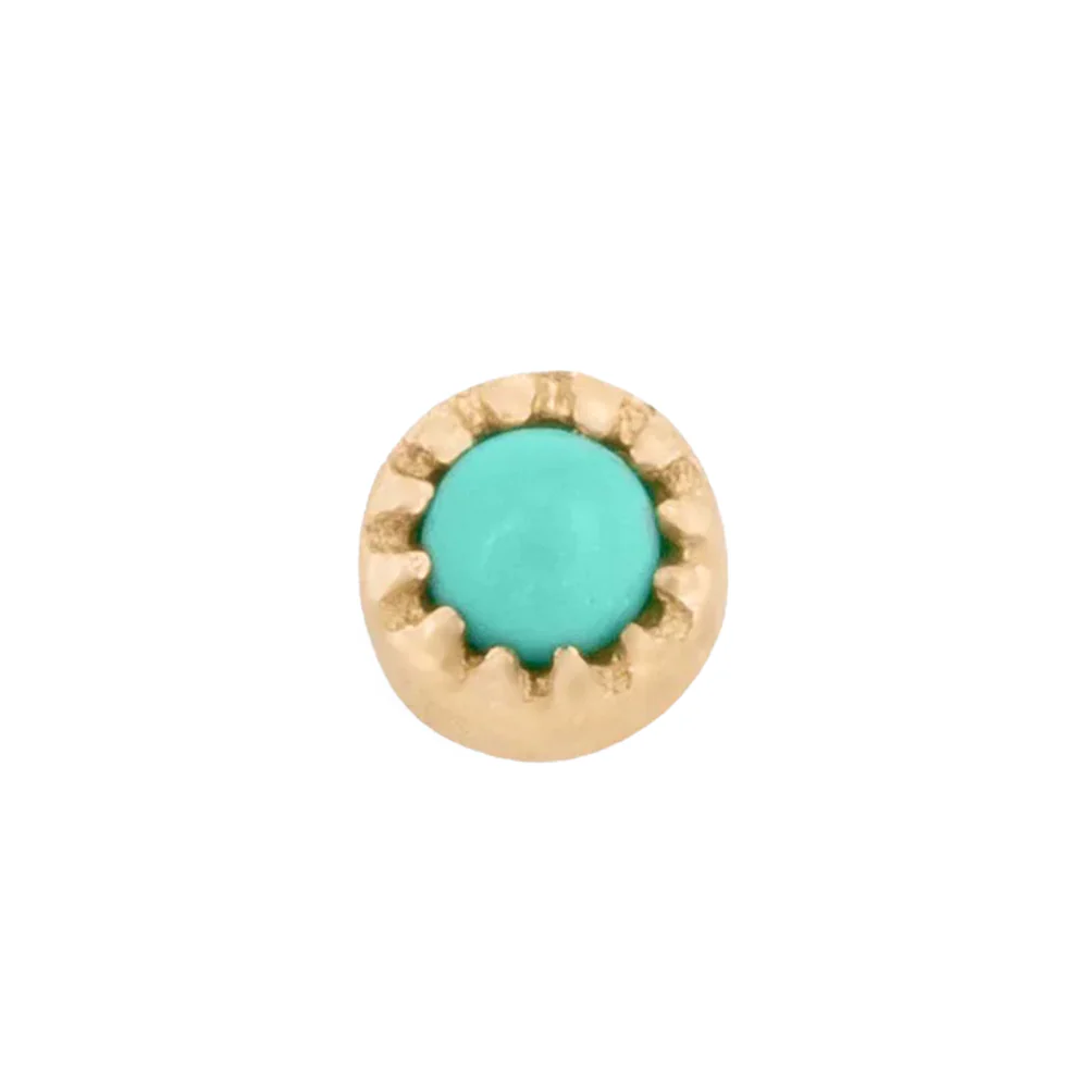 threadless: Scalloped Pin in Gold with Round Gemstone - Image 12