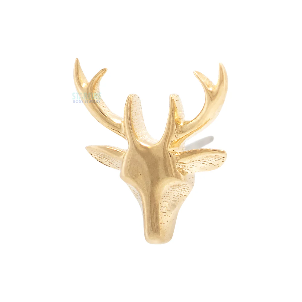 threadless: "Stag" Pin in Gold