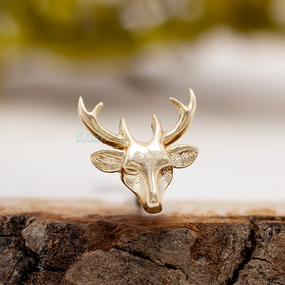 threadless: "Stag" Pin in Gold - Image 2