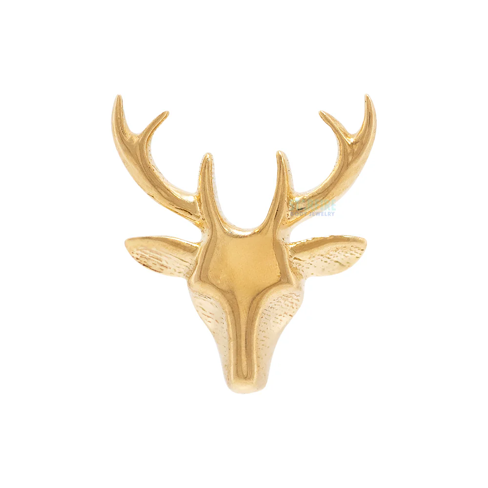 threadless: "Stag" Pin in Gold - Image 3
