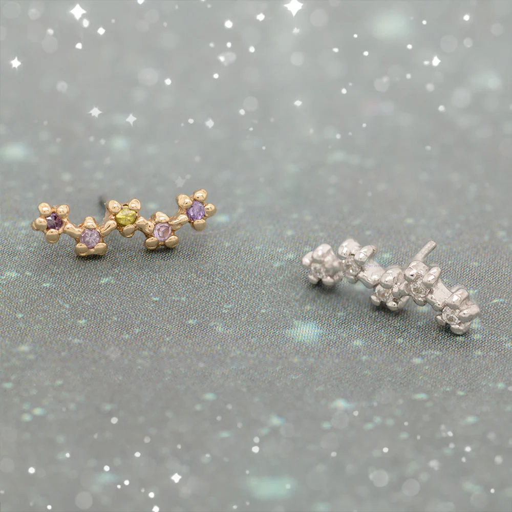 threadless: Stardust Pin in Gold with Gemstones - Image 2
