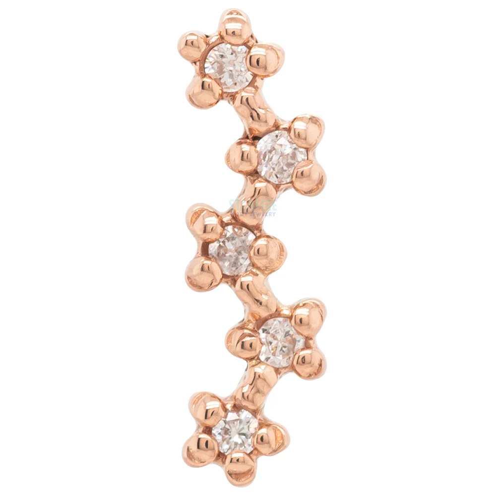 threadless: Stardust Pin in Gold with Gemstones - Image 3