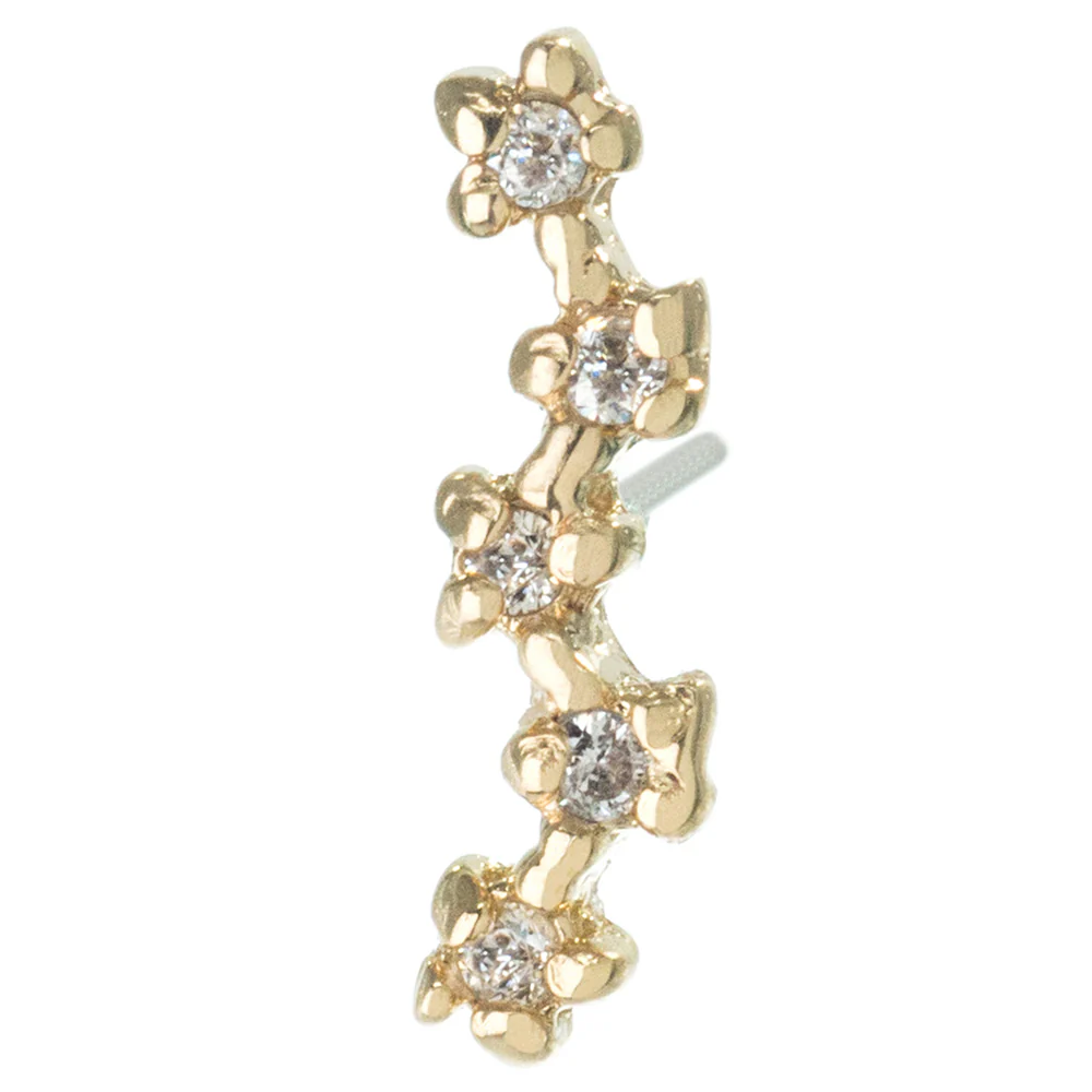threadless: Stardust Pin in Gold with Gemstones - Image 4
