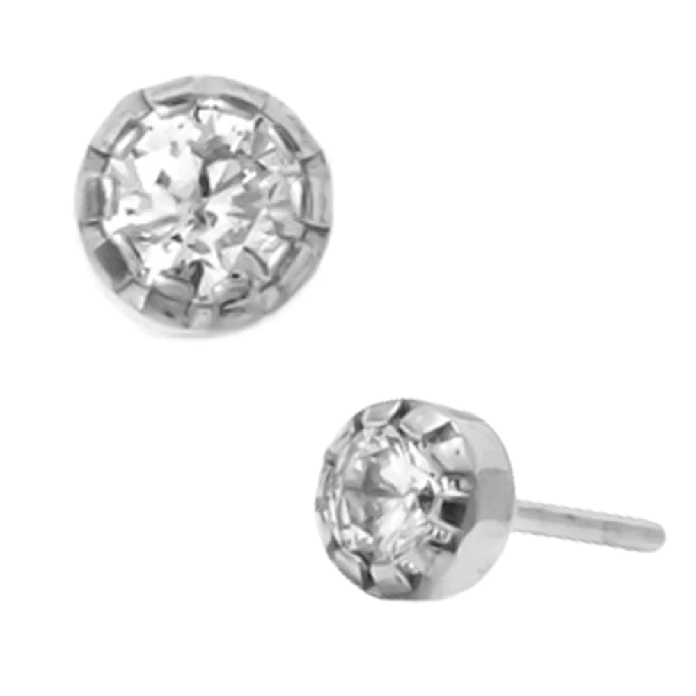 threadless: Titanium "Georgina" Pin with CZ