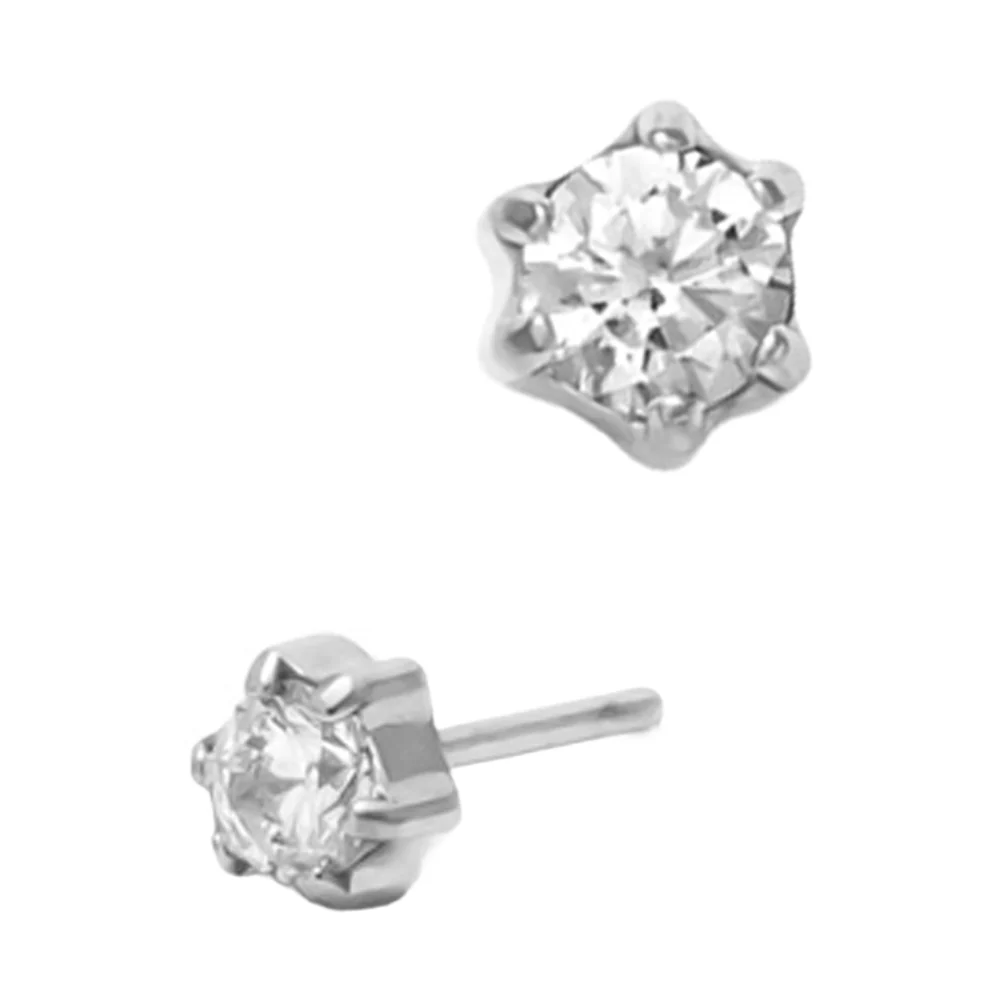 threadless: Titanium "Iris" Pin with CZ