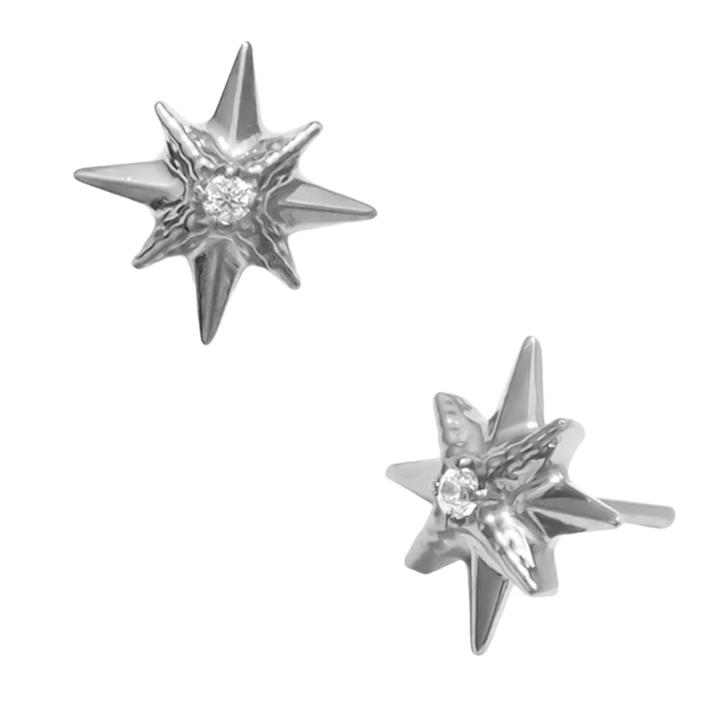 threadless: Titanium "Shine" Pin with CZ
