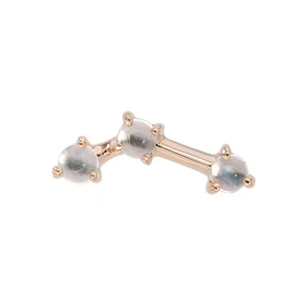 threadless: "Astera 3 Mini" End in Gold with Moonstone - Image 3
