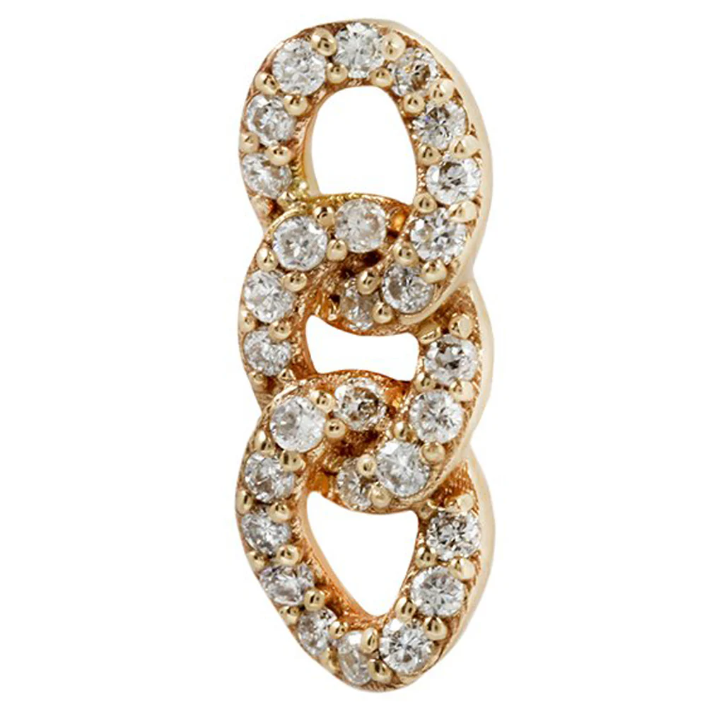 threadless: "Chainlink" End in Gold with Diamonds - Image 4