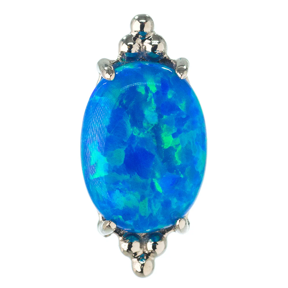 threadless: "FaraTa" End in Gold with Oval Opal Cabochon - Image 7