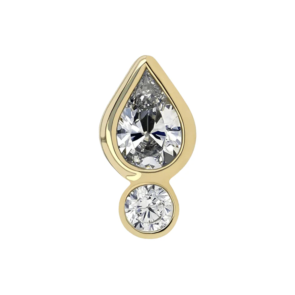 threadless: "Icon" Brilliant-Cut Gems End in Gold With Diamond - Image 2