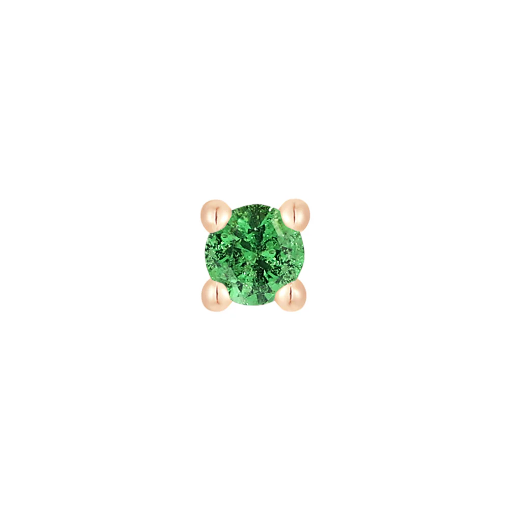 threadless: Prong-Set Tsavorite End in Gold - Image 4