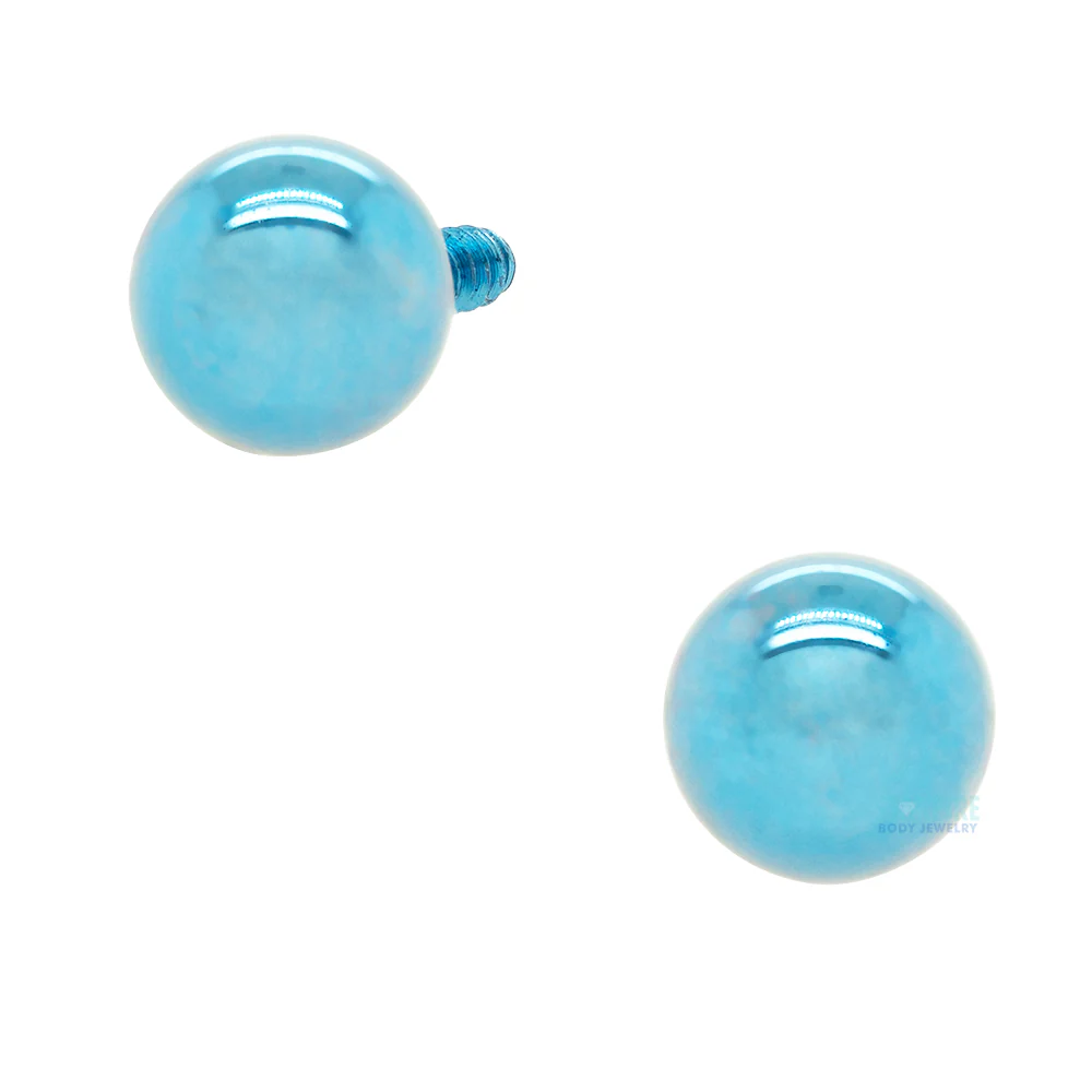 Titanium Threaded Ball - LB – Light Blue